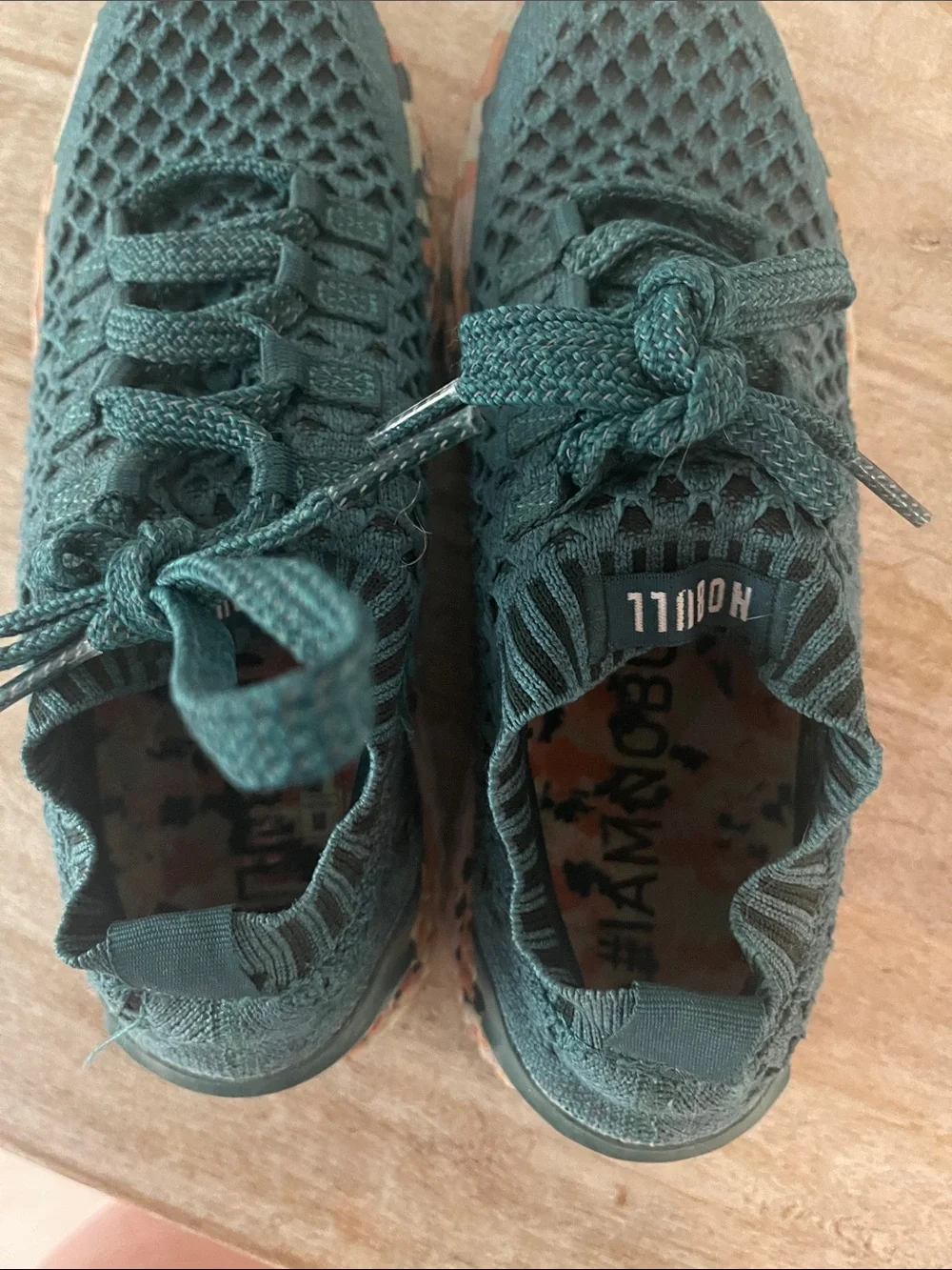 NOBULL  Knit Trainer in Teal with Multicolor Trim